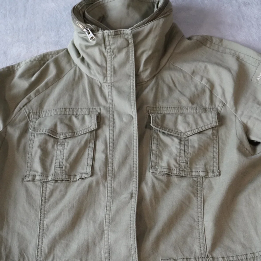 Vintage‎ Abercrombie & Fitch Field Jacket Large Army Green Military Utility
